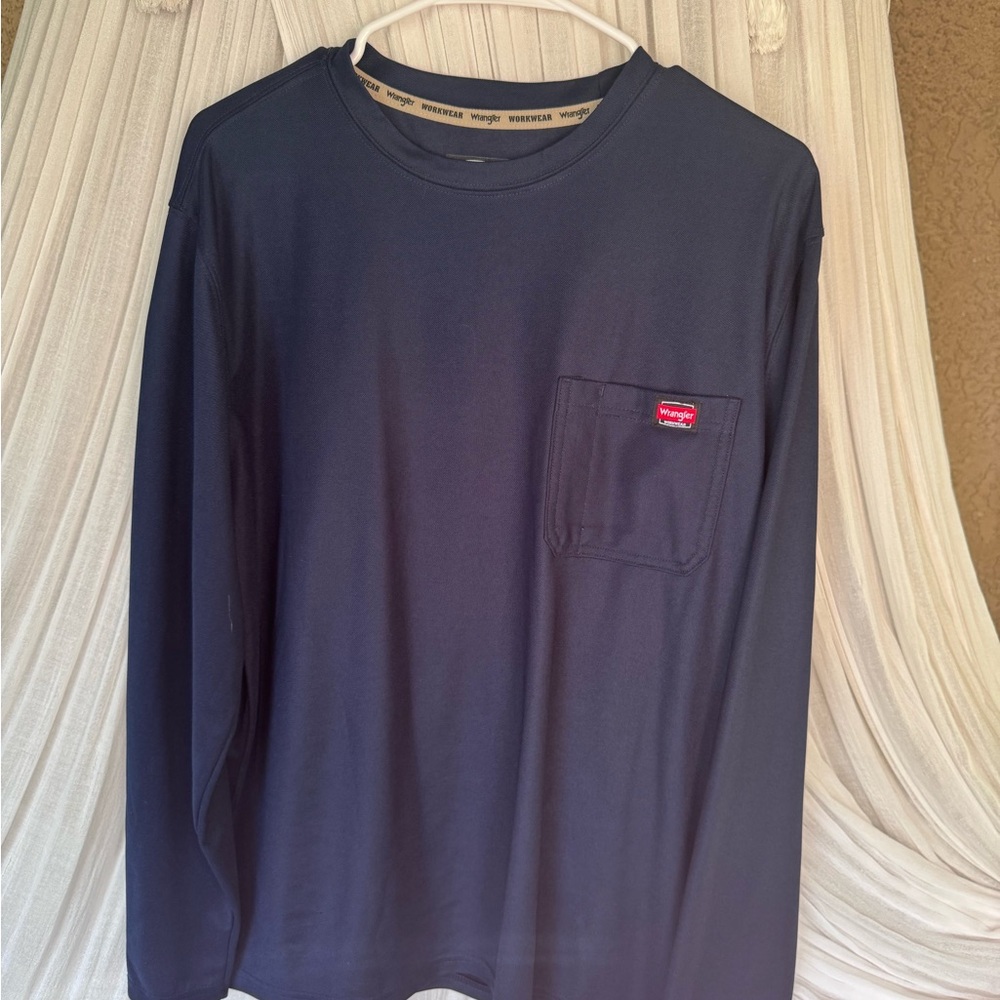 Wrangler Workwear Navy Blue Long Sleeve